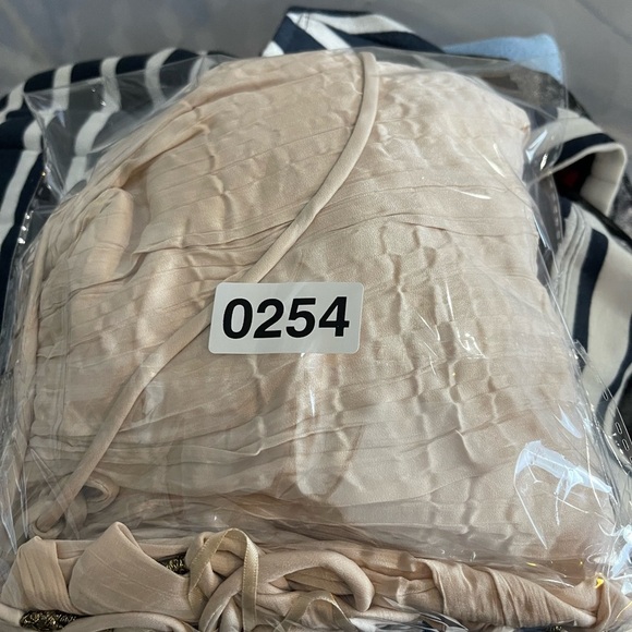 Free People Bonny Mini Dress Pleated Tiered Hem Defined Waist Prosecco Sz Medium - Picture 12 of 12